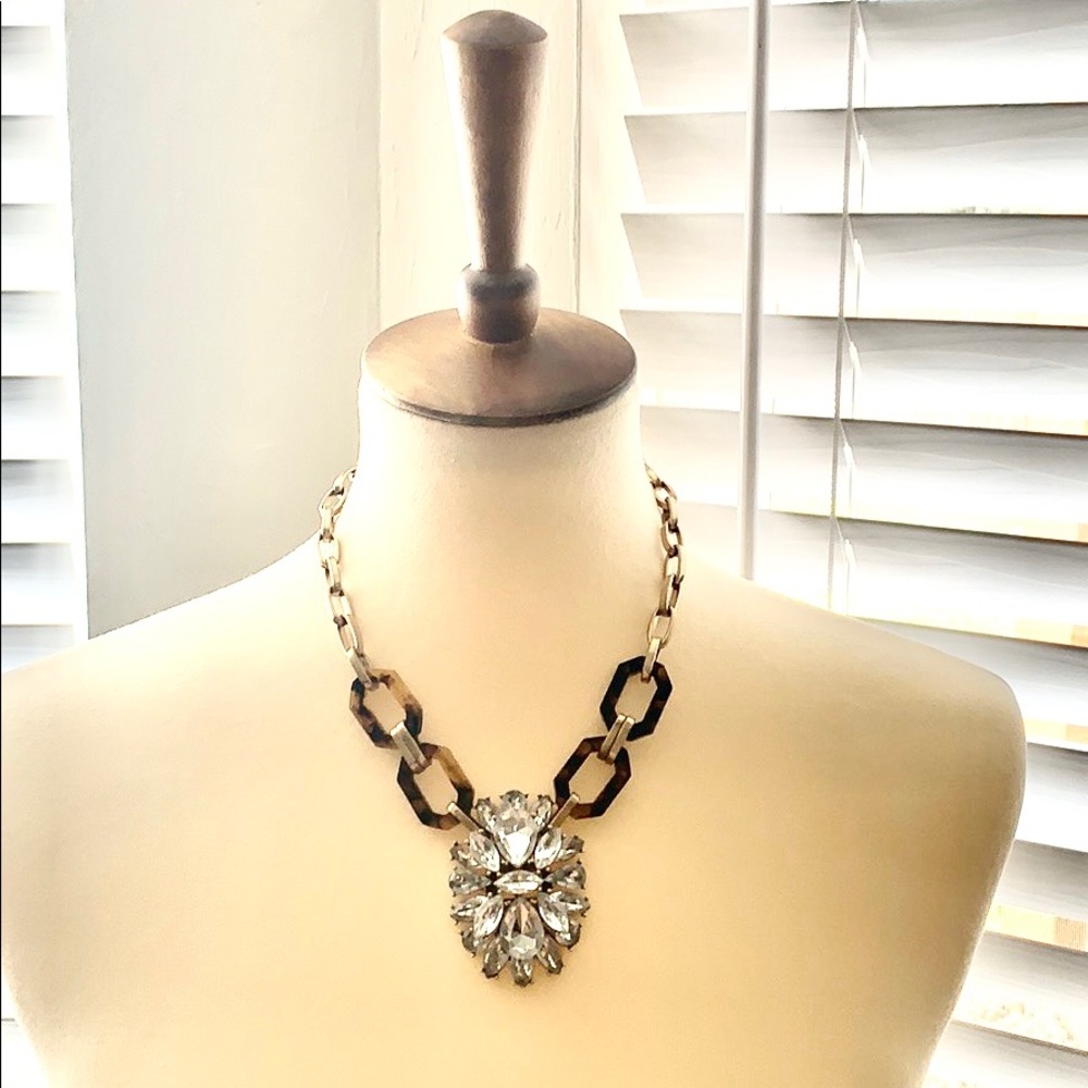 J Crew Leopard Statement Necklace